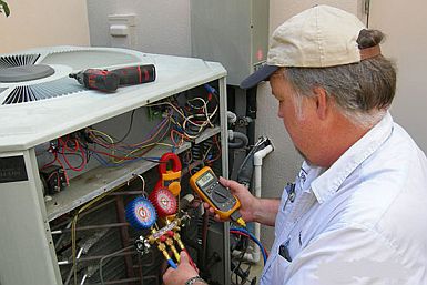 Larry is fixing an AC unit